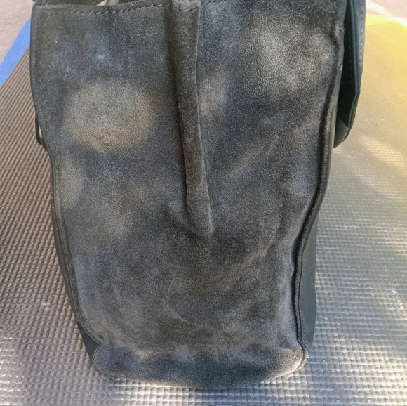 Tory Burch Dark Gray Genuine Leather Top Handle Frame Hinge Top Satchel Bag - Picture 6 of 13